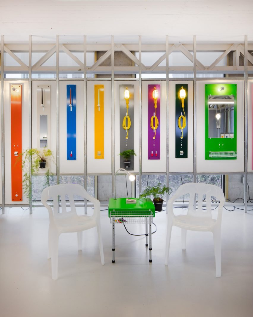 Colourful wall panels for electrical accessories