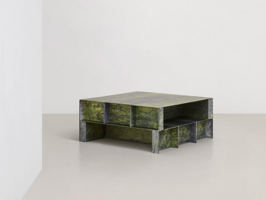 Coffee table Shrink-wrap Aluminium Furniture Collection by Paul Coenen